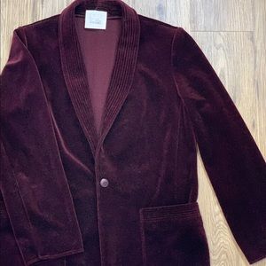 Burgundy suede blazer